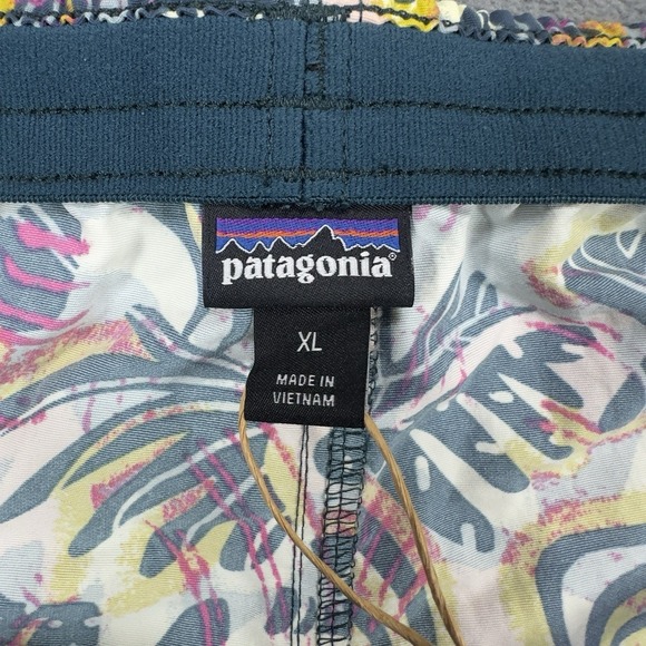 Patagonia Women's Baggies 5" Shorts Wild Botanist Tidal Teal Beach 57059 Size XL - Picture 3 of 4